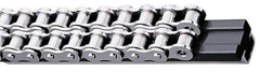 Fenner Drives - 0.85" Guide Width, 0.59" Guide Height, C3 Mount, UHMW PE, Double Chain Guide - 10" Overall Width x 0.79" Overall Height, Galvanized Steel - Exact Industrial Supply