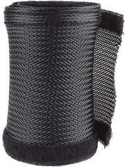 Techflex - Black Braided Cable Sleeve - 3' Coil Length, -103 to 257°F - Exact Industrial Supply