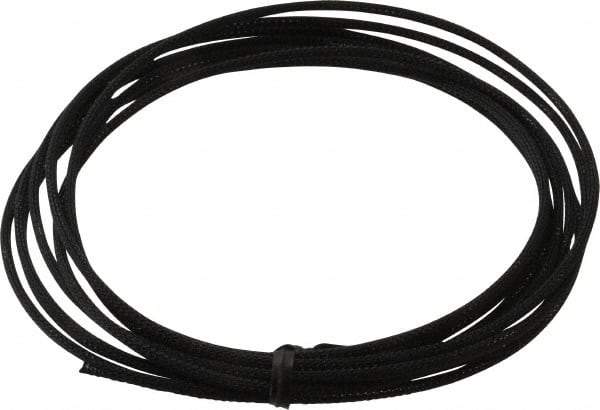 Techflex - Black Braided Expandable Cable Sleeve - 10' Coil Length, -103 to 257°F - Exact Industrial Supply