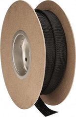 Techflex - Black Braided Expandable Cable Sleeve - 50' Coil Length, -103 to 257°F - Exact Industrial Supply