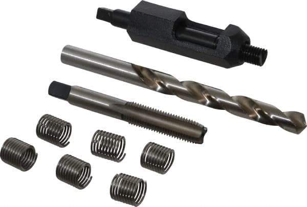 Heli-Coil - 6 Inserts, M11x1.50 Metric Coarse, Thread Repair Kit - 13.5mm Insert Length - Exact Industrial Supply