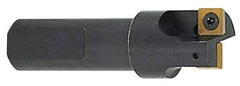 Cutting Tool Technologies - 3/4" Cut Diam, 0.34" Max Depth of Cut, 3/4" Shank Diam, 3" OAL, Indexable Square Shoulder Centercutting End Mill - SPEB 322, SPEH 322 Inserts, Flatted Shank, 90° Lead Angle, Through Coolant - Exact Industrial Supply