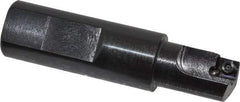 Cutting Tool Technologies - 5/8" Cut Diam, 0.28" Max Depth of Cut, 3/4" Shank Diam, 3" OAL, Indexable Square Shoulder Centercutting End Mill - SDEB 2.522, SDEH 2.522 Inserts, Flatted Shank, 90° Lead Angle - Exact Industrial Supply