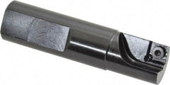 Cutting Tool Technologies - 3/4" Cut Diam, 0.34" Max Depth of Cut, 3/4" Shank Diam, 3" OAL, Indexable Square Shoulder Centercutting End Mill - SPEB 322, SPEH 322 Inserts, Flatted Shank, 90° Lead Angle - Exact Industrial Supply