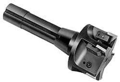 APT - 1-1/4" Cutting Diam, 1-1/4" Max Depth of Cut, Taper Shank Indexable Copy End Mill - 3 Inserts, RPG 42 Insert, EMR Toolholder - Exact Industrial Supply