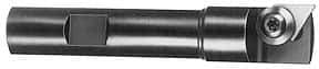 APT - 9/16" Cut Diam, 1/2" Shank Diam, 3" OAL, Indexable Square Shoulder End Mill - TPG 221, TPG 222, TPG 223 Inserts, Weldon Shank, 90° Lead Angle, Series Tri-Dex - Exact Industrial Supply