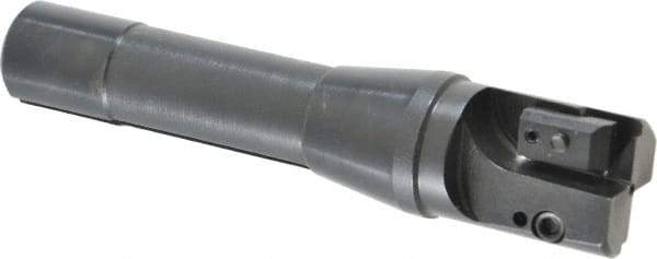 APT - 1-1/4" Cut Diam, 0.65" Max Depth of Cut, 5-7/8" OAL, Indexable Square Shoulder End Mill - TPC 32..., TPG 32., TPU 32. Inserts, R8 90° Lead Angle, Series Tri-Dex - Exact Industrial Supply