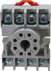 Eaton Cutler-Hammer - 8 Pins, 250 VAC/VDC, 10 and 15 Amp, Octal Relay Socket - DIN Rail Mount, Panel Mount, Screw Clamp Terminal - Exact Industrial Supply