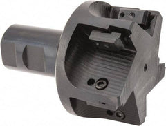 APT - 3" Cut Diam, 0.65" Max Depth of Cut, 1-1/4" Shank Diam, 3-7/8" OAL, Indexable Square Shoulder End Mill - TPC 32..., TPG 32., TPU 32. Inserts, Weldon Shank, 90° Lead Angle, Series Tri-Dex - Exact Industrial Supply