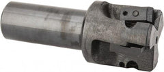 APT - 1-5/8" Cut Diam, 0.65" Max Depth of Cut, 1" Shank Diam, 3-7/8" OAL, Indexable Square Shoulder End Mill - TPC 32..., TPG 32., TPU 32. Inserts, Weldon Shank, 90° Lead Angle, Series Tri-Dex - Exact Industrial Supply