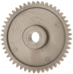 Made in USA - 48 Pitch, 2" Pitch Diam, 2.083" OD, 48 Tooth Spur Gear - 1/4" Face Width, 5/16" Bore Diam, 43/64" Hub Diam, 20° Pressure Angle, Acetal - Exact Industrial Supply