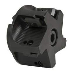 APT - 5 Inserts, 3" Cut Diam, 1" Arbor Diam, 2" Max Depth of Cut, Indexable Square-Shoulder Face Mill - 0/90° Lead Angle, 2" High, TPC 32..., TPG 32., TPU 32. Insert Compatibility, Series EMS - Exact Industrial Supply