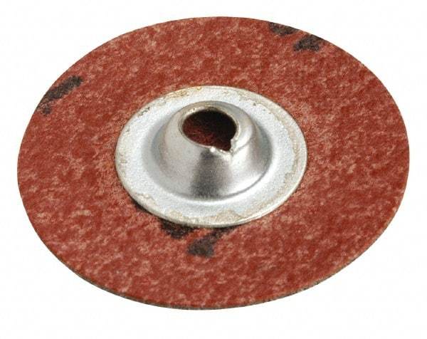 Superior Abrasives - 3" Disc Diam, 60 Grit, Aluminum Oxide Quick Change Disc - Type S Attaching System, Coated, Medium Grade - Exact Industrial Supply