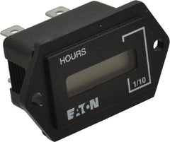 Durant - Supertwist LCD Display Hour Meter - 31.1mm High, 100AC-230AC Voltage, Solid State Hourmeter Rectangular - Exact Industrial Supply