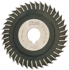 Value Collection - 5" Blade Diam x 3/32" Blade Thickness, 1" Hole, 40 Teeth, High Speed Steel Side Chip Saw - Straight Tooth, Arbor Connection, Uncoated - Exact Industrial Supply