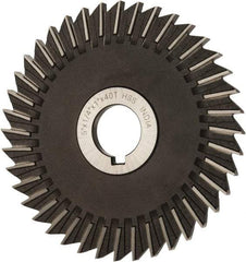 Value Collection - 5" Blade Diam x 1/4" Blade Thickness, 1" Hole, 40 Teeth, High Speed Steel Side Chip Saw - Straight Tooth, Arbor Connection, Uncoated - Exact Industrial Supply