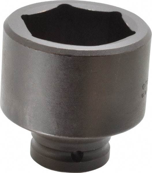 Proto - 3/4" Drive 2-1/8" Standard Impact Socket - 6 Points, 3-3/32" OAL - Exact Industrial Supply