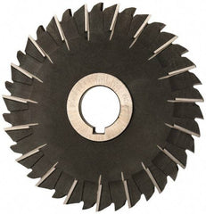 Value Collection - 5" Blade Diam x 3/16" Blade Thickness, 1" Hole, 38 Teeth, High Speed Steel Side Chip Saw - Staggered Tooth, Arbor Connection, Right Hand Cut, Uncoated, with Keyway - Exact Industrial Supply