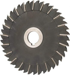 Value Collection - 6" Blade Diam x 3/16" Blade Thickness, 1" Hole, 42 Teeth, High Speed Steel Side Chip Saw - Staggered Tooth, Arbor Connection, Uncoated - Exact Industrial Supply