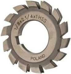 Value Collection - 1/16" Radius, 1/8" Circle Diam, 2-1/4" Cutter Diam, Arbor Connection, Concave Radius Cutter - High Speed Steel, Uncoated, 14 Teeth - Exact Industrial Supply