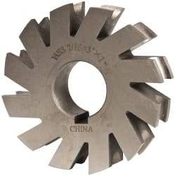 Value Collection - 7/32" Radius, 7/16" Circle Diam, 3" Cutter Diam, 7/16" Cutting Width, Arbor Connection, Concave Radius Cutter - High Speed Steel, Oxide Finish, Form Relieved, 10 Teeth - Exact Industrial Supply