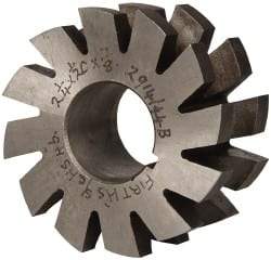 Value Collection - 1/4" Radius, 1/2" Circle Diam, 2-1/4" Cutter Diam, 1/2" Cutting Width, Arbor Connection, Concave Radius Cutter - High Speed Steel, Oxide Finish, Form Relieved, 10 Teeth - Exact Industrial Supply