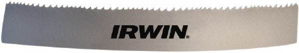Irwin Blades - 10 to 14 TPI, 12' 10" Long x 1" Wide x 0.035" Thick, Welded Band Saw Blade - Bi-Metal, Toothed Edge - Exact Industrial Supply