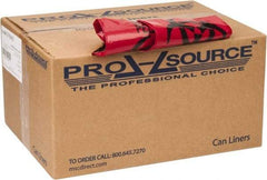 PRO-SOURCE - 10 Gal Capacity, Red, Low-Density Polyethylene, Hazardous Waste Bag - 1.2 mil Thick x 24" Wide x 24" High, Flat Pack - Exact Industrial Supply