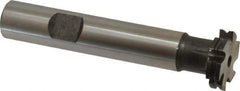 Made in USA - 1/32" Radius, 1/16" Circle Diam, 3/4" Diam x 0.165" Wide Cut, High Speed Steel Concave Radius Cutter - 3" OAL, 1/2" Shank Diam, Shank Connection, Uncoated, Form Relieved, 6 Teeth, Weldon Flat - Exact Industrial Supply