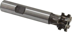 Made in USA - 3/32" Radius, 3/16" Circle Diam, 3/4" Diam x 0.352" Wide Cut, High Speed Steel Concave Radius Cutter - 3" OAL, 1/2" Shank Diam, Shank Connection, Uncoated, Form Relieved, 6 Teeth, Weldon Flat - Exact Industrial Supply