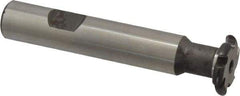 Made in USA - 1/16" Radius, 1/8" Circle Diam, 3/4" Cutter Diam, Shank Connection, Convex Radius Cutter - 1/2" Shank Diam, 3" OAL, High Speed Steel, Uncoated, Form Relieved, 6 Teeth, Weldon Flat - Exact Industrial Supply