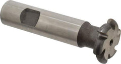 Made in USA - 1/8" Radius, 1/4" Circle Diam, 1-1/4" Cutter Diam, Shank Connection, Convex Radius Cutter - 3/4" Shank Diam, 3-1/2" OAL, High Speed Steel, Uncoated, Form Relieved, 6 Teeth, Weldon Flat - Exact Industrial Supply