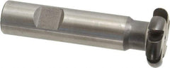 Made in USA - 5/32" Radius, 5/16" Circle Diam, 1-5/16" Cutter Diam, Shank Connection, Convex Radius Cutter - 3/4" Shank Diam, 3-1/2" OAL, High Speed Steel, Uncoated, Form Relieved, 6 Teeth, Weldon Flat - Exact Industrial Supply