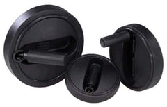 KIPP - 6.3" Diam, Thermoplastic Handwheel with Handle - 1.8" Hub Diam - Exact Industrial Supply