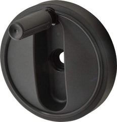 KIPP - 6.3" Diam, Thermoplastic Handwheel with Handle - 1.8" Hub Diam - Exact Industrial Supply