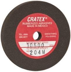 Cratex - 2" Diam x 1/4" Hole x 1/4" Thick, Surface Grinding Wheel - Silicon Carbide, Medium Grade, 10,500 Max RPM, Rubber Bond, No Recess - Exact Industrial Supply