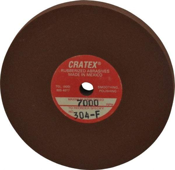 Cratex - 3" Diam x 1/4" Hole x 1/4" Thick, Surface Grinding Wheel - Silicon Carbide, Fine Grade, 7,000 Max RPM, Rubber Bond, No Recess - Exact Industrial Supply