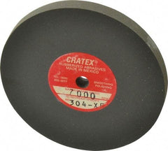 Cratex - 3" Diam x 1/4" Hole x 1/4" Thick, Surface Grinding Wheel - Silicon Carbide, Extra Fine Grade, 7,000 Max RPM, Rubber Bond, No Recess - Exact Industrial Supply