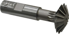 Interstate - 1-3/8° 1-3/8" Cut Diam, 7/16" Cut Width, 5/8" Shank, High Speed Steel Double-Angle Cutter - Exact Industrial Supply