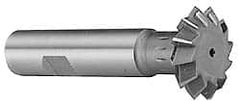 Interstate - 1-7/8° 1-7/8" Cut Diam, 5/8" Cut Width, 3/4" Shank, Cobalt Double-Angle Cutter - Exact Industrial Supply