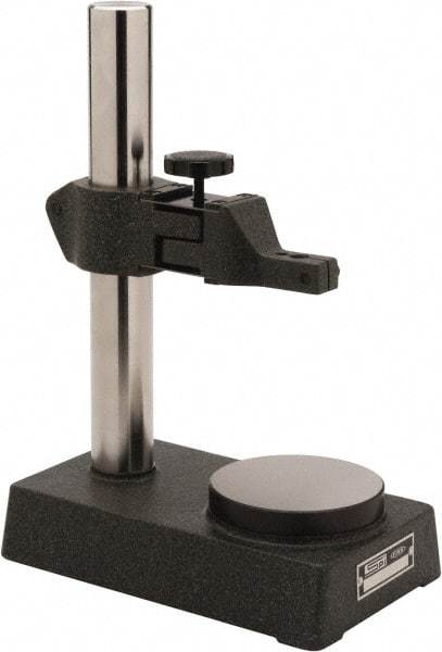 SPI - Meehanite Cast Iron, Rectangular Base, Comparator Gage Stand - 11" High, 8" Base Length x 5" Base Width x 2" Base Height, Includes Holder - Exact Industrial Supply