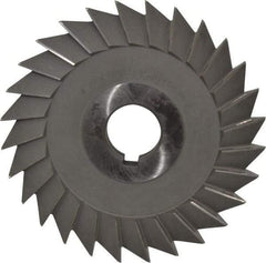 Value Collection - 6" Diam x 3/4" Width of Cut, 60° Included Angle, Arbor Connection, High Speed Steel Single Angle Cutter - Right Hand Cut, Oxide Finish - Exact Industrial Supply