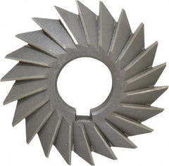 Value Collection - 3° 3" Cut Diam, 5/8" Cut Width, 1" Arbor, High Speed Steel Double-Angle Cutter - Exact Industrial Supply