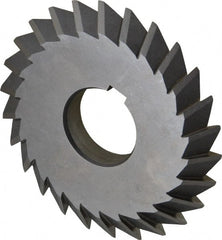 Value Collection - 4° 4" Cut Diam, 1/2" Cut Width, 1-1/4" Arbor, High Speed Steel Double-Angle Cutter - Exact Industrial Supply