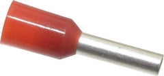 ACI - 16 AWG, Partially Insulated, Crimp Electrical Wire Ferrule - 8mm Long x 2mm Diameter Pin, 14.4mm Overall Length - Exact Industrial Supply