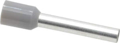 ACI - 12 AWG, Partially Insulated, Crimp Electrical Wire Ferrule - 18mm Long x 3.2mm Diameter Pin, 25-1/2mm Overall Length - Exact Industrial Supply