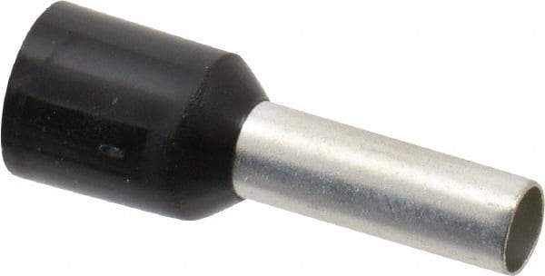 ACI - 10 AWG, Partially Insulated, Crimp Electrical Wire Ferrule - 12mm Long x 3.9mm Diameter Pin, 20mm Overall Length - Exact Industrial Supply