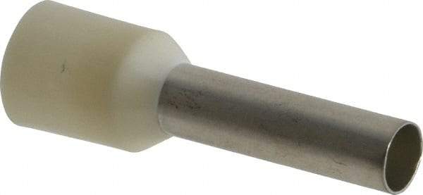 ACI - 8 AWG, Partially Insulated, Crimp Electrical Wire Ferrule - 18mm Long x 4.9mm Diameter Pin, 27-1/2mm Overall Length - Exact Industrial Supply