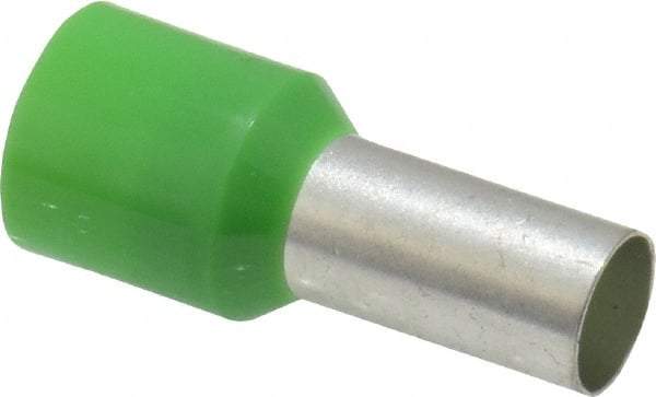 ACI - 6 AWG, Partially Insulated, Crimp Electrical Wire Ferrule - 12mm Long x 6.2mm Diameter Pin, 22.2mm Overall Length - Exact Industrial Supply