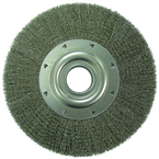 12 in. Diameter - 2 Arbor Hole - Crimped Steel Wire Straight Wheel - Exact Industrial Supply